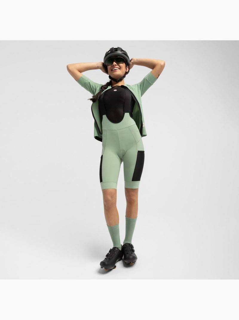 Culote corto gravel mujer ciclismo mujer conifer Verde - Kiabi