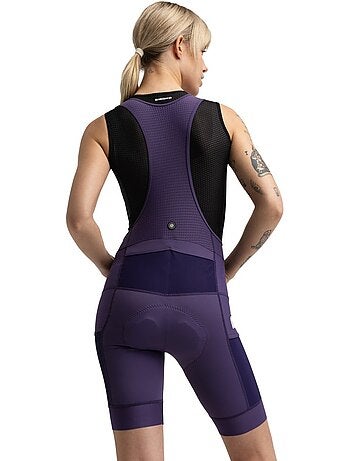 Culote corto gravel mujer ciclismo mujer dust aubergine