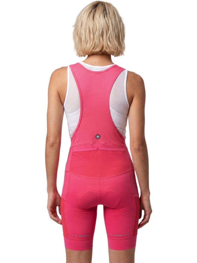 Culote corto gravel mujer ciclismo mujer jet-w Rojo - Kiabi