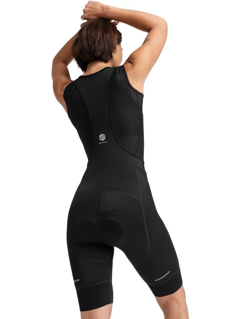 Culote corto reciclado ciclismo mujer ciclismo mujer comet Negro - Kiabi