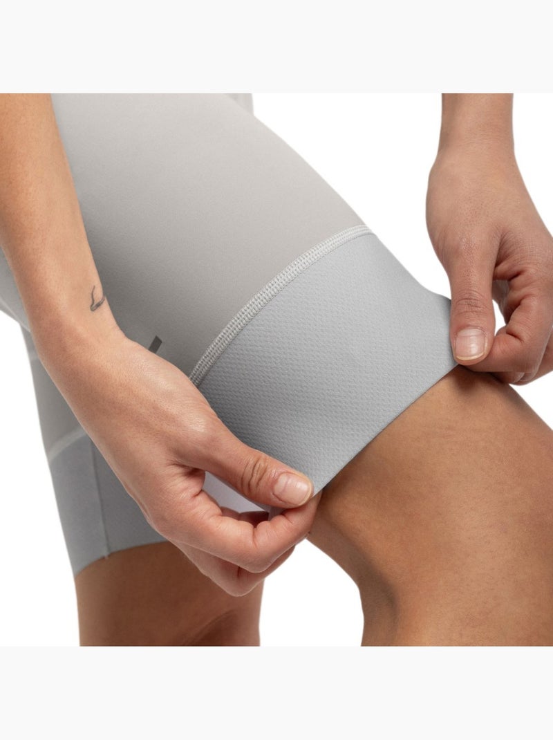 Culote corto reciclado ciclismo mujer ciclismo mujer sía Blanco Gris - Kiabi