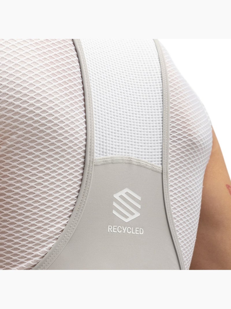 Culote corto reciclado ciclismo mujer ciclismo mujer sía Blanco Gris - Kiabi