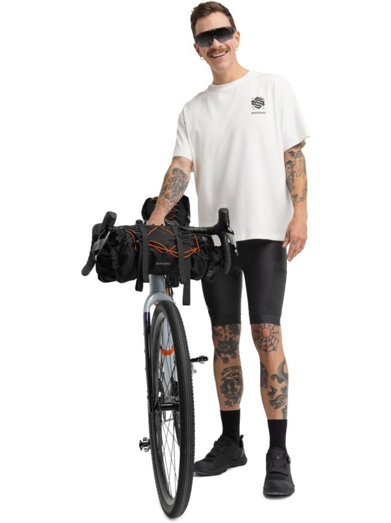 Culote corto sin tirantes cicloturismo hombre ciclismo hombre tour Negro - Kiabi