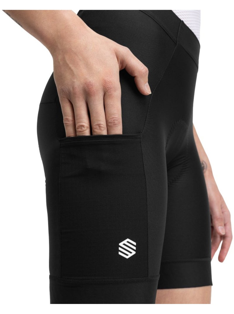 Culote corto sin tirantes cicloturismo mujer ciclismo mujer roam Negro - Kiabi