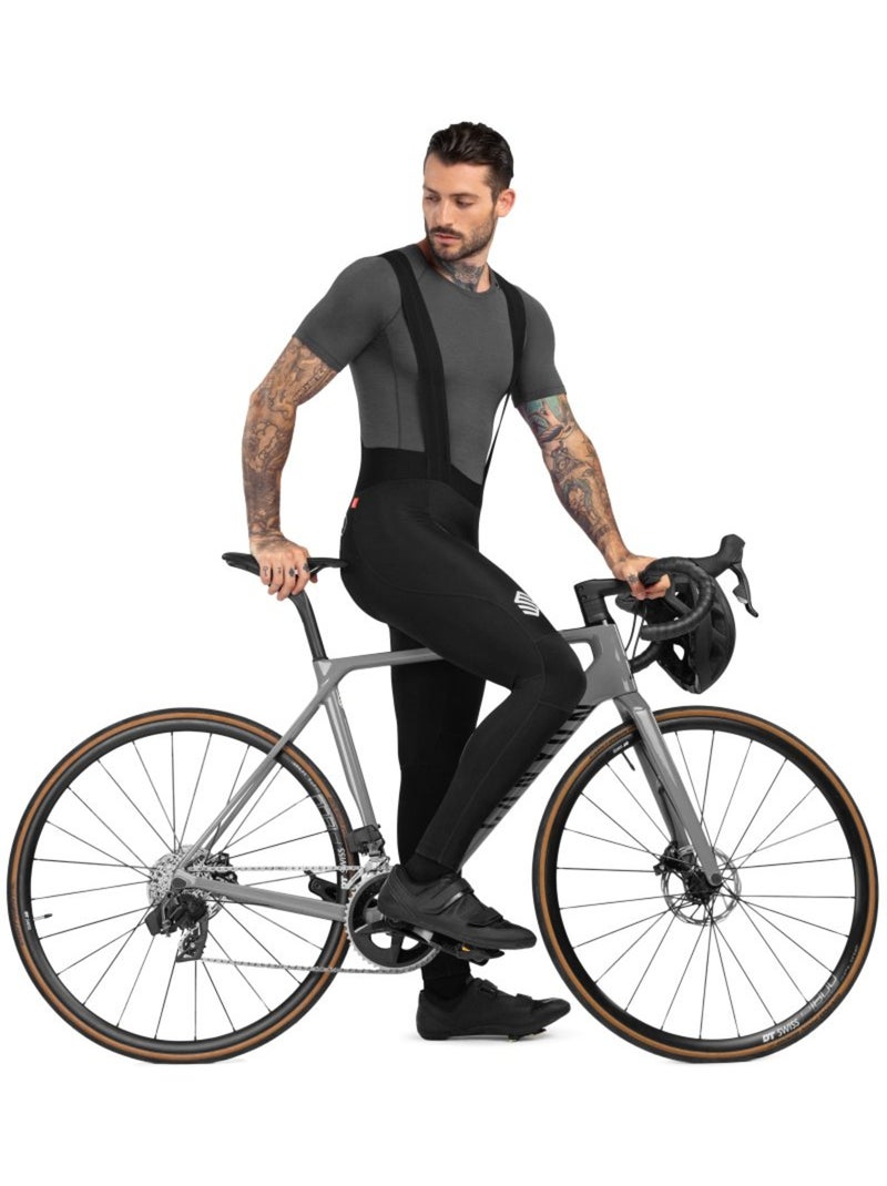 Culote largo ciclismo hombre ciclismo hombre bx envalira Negro - Kiabi