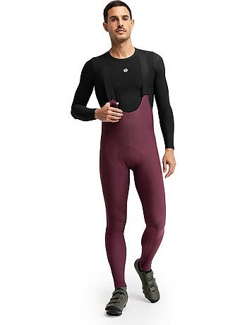 Culote largo térmico de gravel hombre ciclismo hombre apalache burgundy