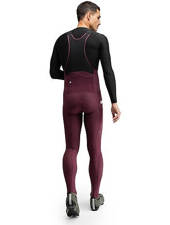 Culote largo térmico de gravel hombre ciclismo hombre apalache burgundy