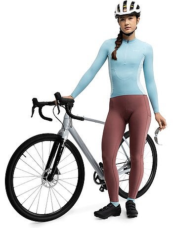 Culote largo térmico de gravel mujer ciclismo mujer delta-w