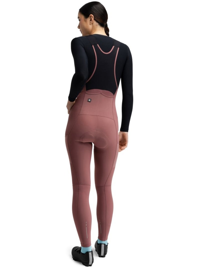 Culote largo térmico de gravel mujer ciclismo mujer delta-w Marrón - Kiabi