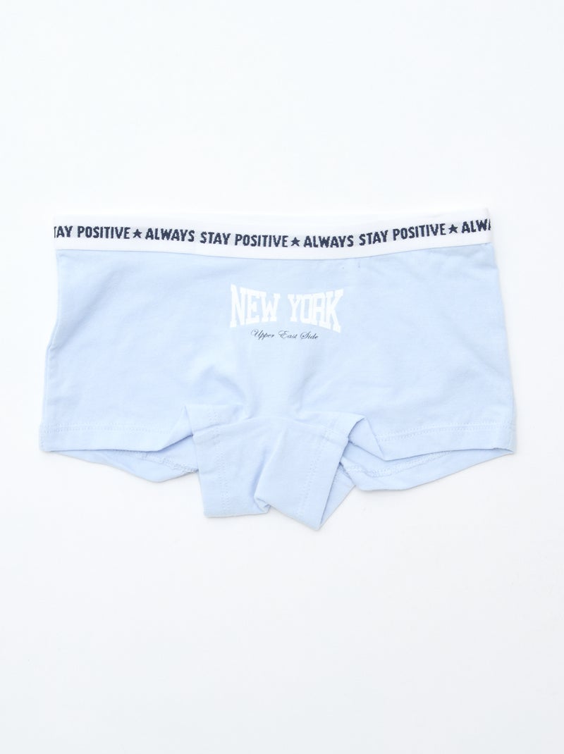 Culotes de punto - Pack de 3 Azul - Kiabi