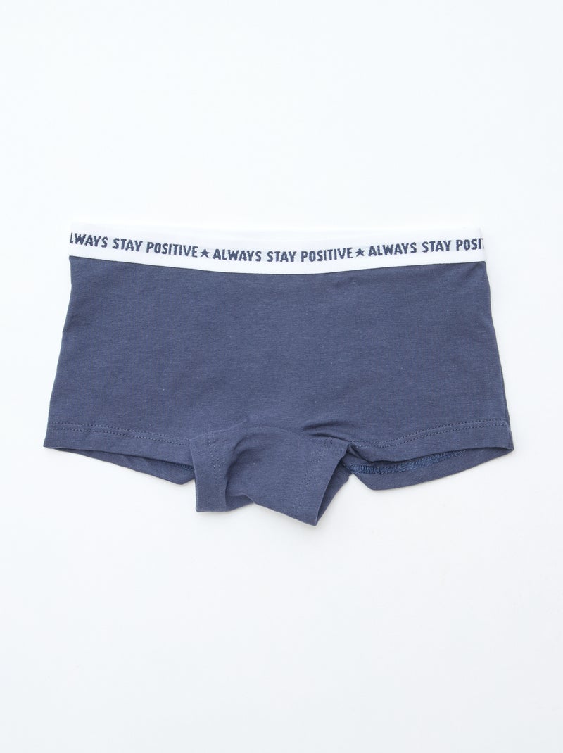 Culotes de punto - Pack de 3 Azul - Kiabi