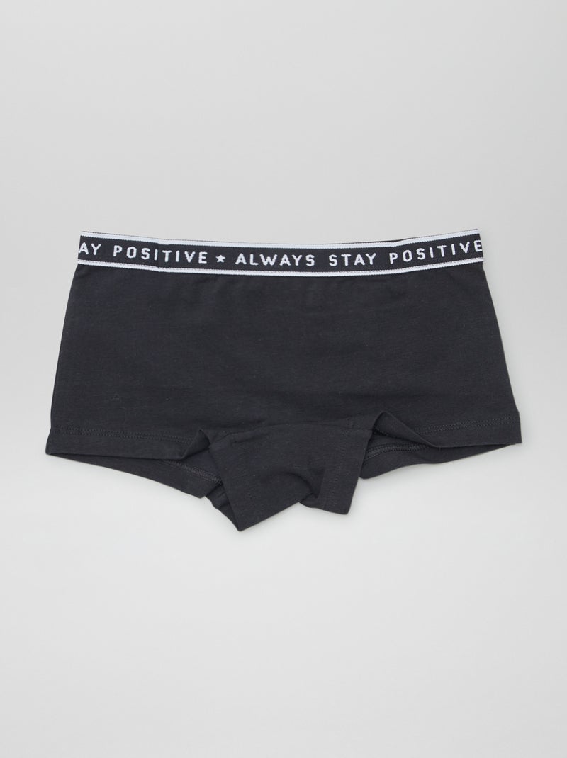 Culotes de punto - Pack de 3 NEGRO - Kiabi