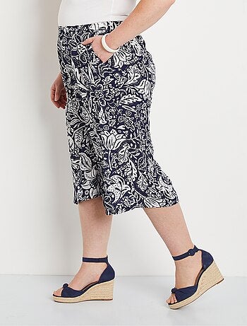 Culotte con cintura elástica y tejido gofrado - Afibel