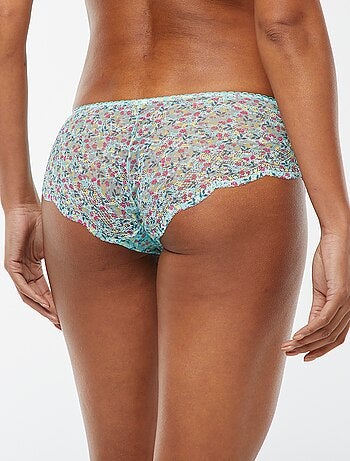 Culotte de encaje de flores con calados