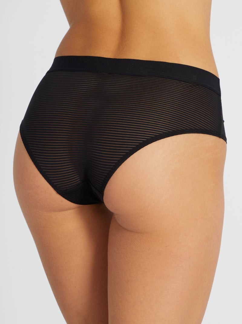 Culotte de microfibra Negro - Kiabi