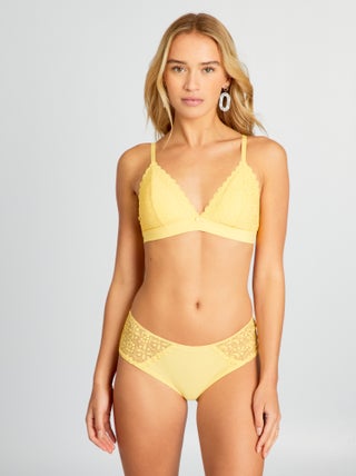 Culotte de microfibra y encaje