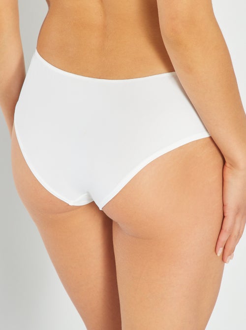 Culotte de microfibra y encaje - Kiabi