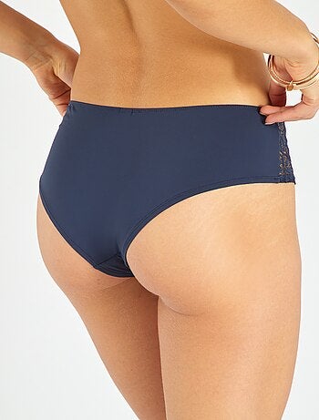 Culotte de microfibra y encaje