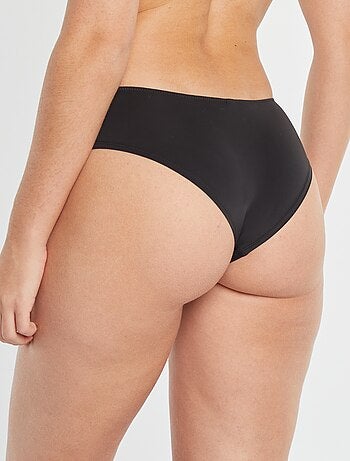 Culotte de microfibra y encaje