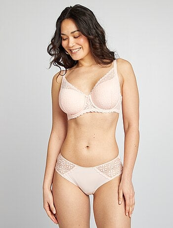 Culotte de microfibra y encaje