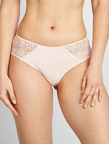 Culotte de microfibra y encaje