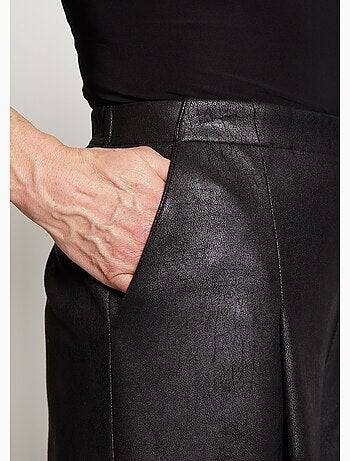 Culotte de punto liso con aspecto de piel - Afibel