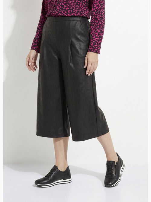 Culotte de punto liso con aspecto de piel - Afibel - Kiabi