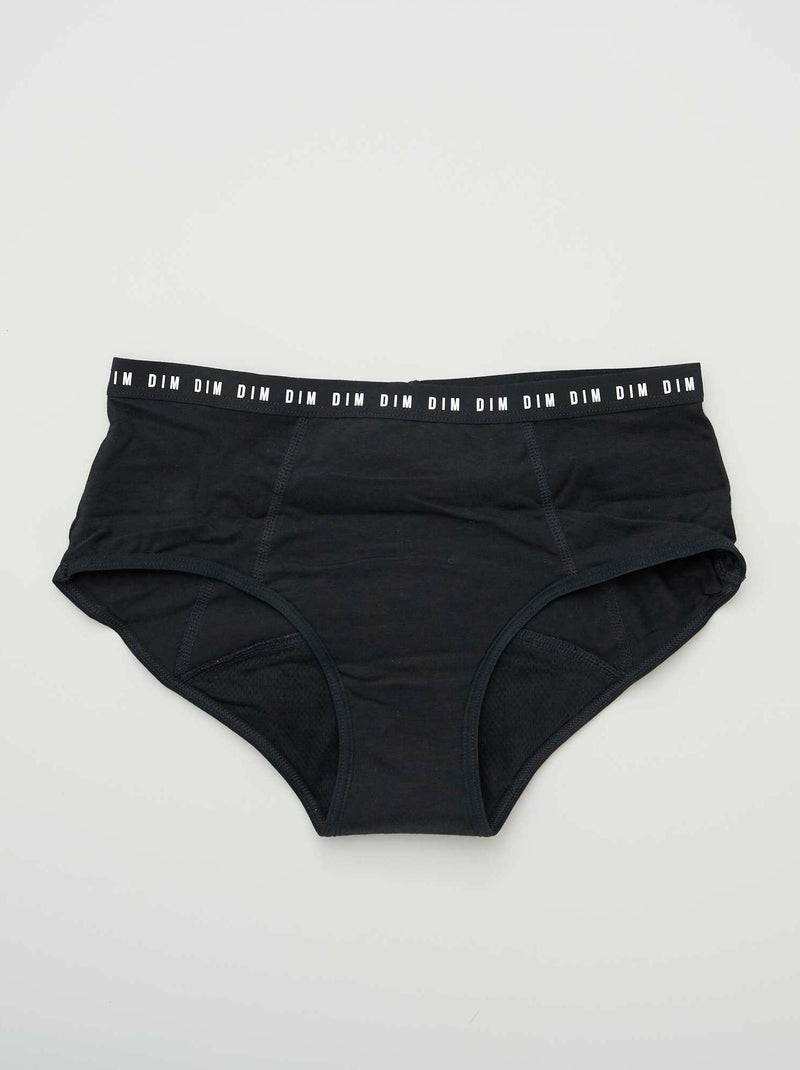 Culotte menstrual 'DIM' flujo abundante negro - Kiabi