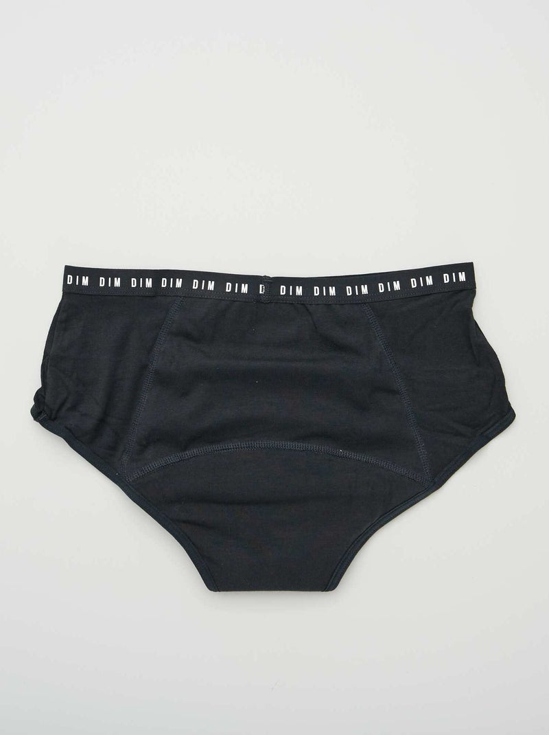 Culotte menstrual 'DIM' flujo abundante negro - Kiabi