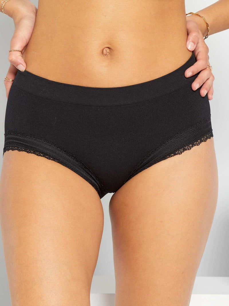 Culotte 'Sans Complexe' negro - Kiabi