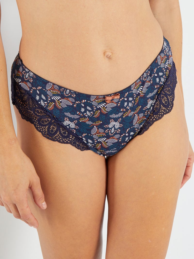 Culotte tanga de microfibra 'Envie de Lingerie' BEIGE - Kiabi