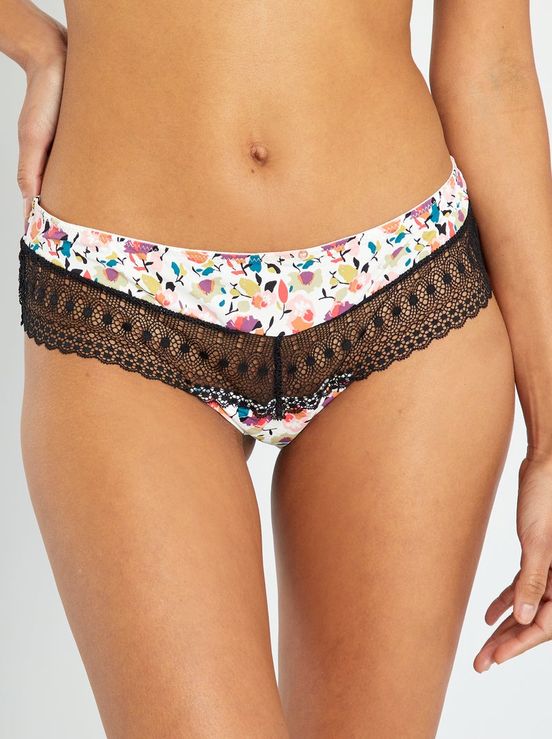 Culotte tanga 'Envie de Lingerie' BEIGE - Kiabi