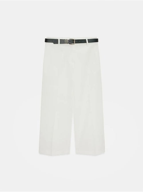 Culottes de crepé de tiro alto con cinturón dilvin - Kiabi Culottes de crepé de tiro alto con cinturón dilvin - Kiabi