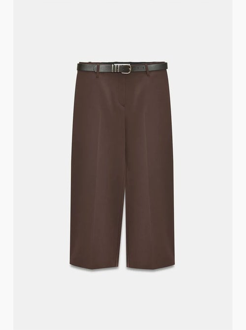Culottes de crepé de tiro alto con cinturón dilvin - Kiabi Culottes de crepé de tiro alto con cinturón dilvin - Kiabi