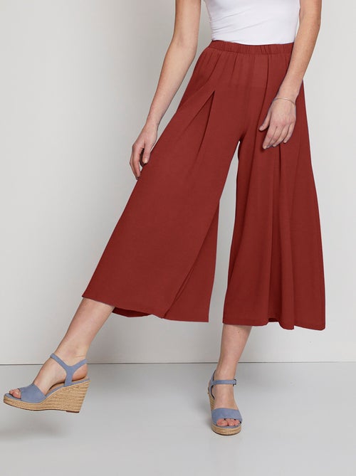 Culottes holgados con cintura elástica - Afibel - Kiabi