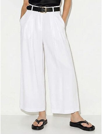 Culottes plisados de tiro alto y pernera ancha lucci