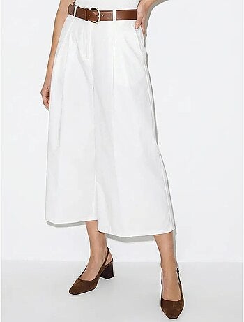 Culottes plisados de tiro alto y pernera ancha lucci