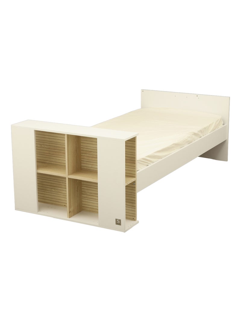 Cuna 120x60 convertible en cama - SAUTHON Blanco Marrón - Kiabi