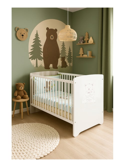 Cuna 120x60 serigrafiada topo en madera - BABYPRICE - Kiabi