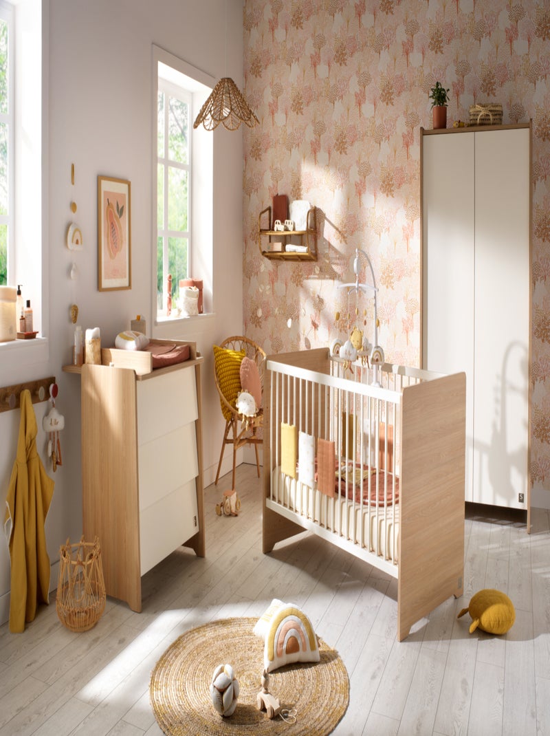Cuna 140x70 - Little Big Bed en madera, decoración roble - SAUTHON Beige - Kiabi