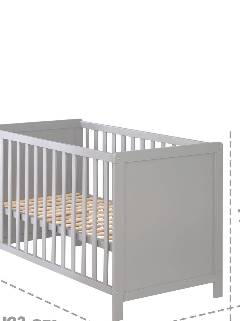 Cuna 2 en 1 colecho y cama independiente ajustable en altura - ROBA Gris - Kiabi