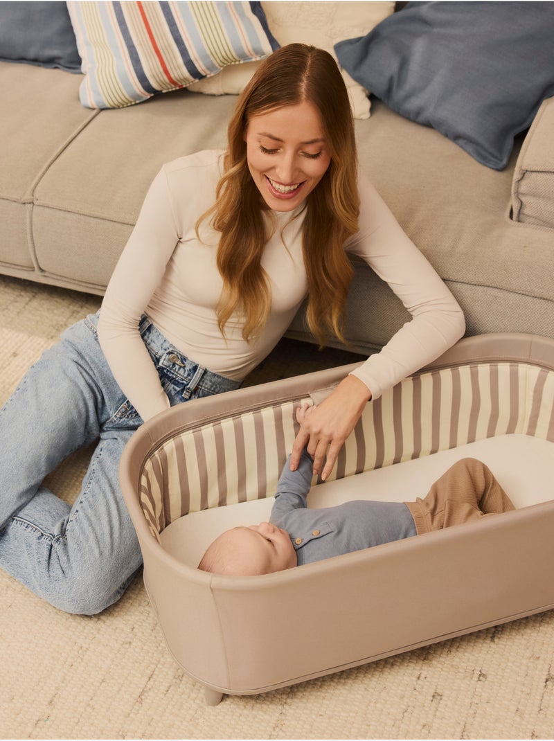 Cuna 3 en 1 LIONELO Maddie Set - Evolutiva - Trona - Plegable - Hasta 15 kg - 4 ruedas Beige - Kiabi