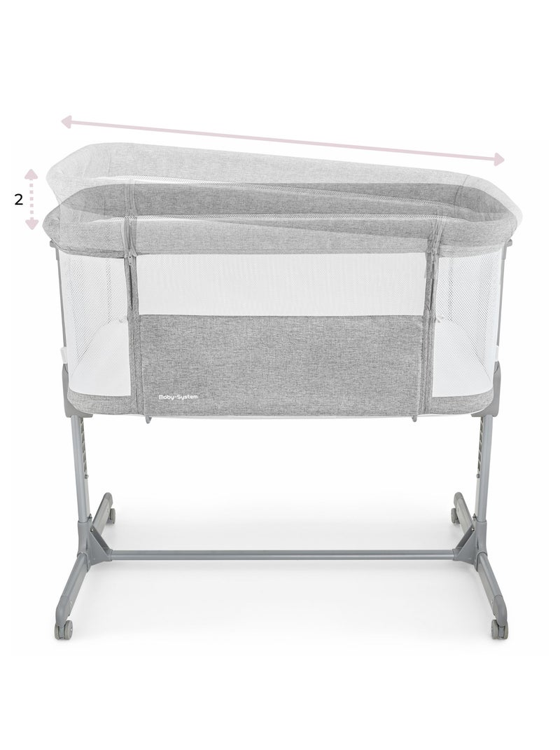 Cuna bebé 3 en 1 luna moby-system colecho y viaje ajustable 7 alturas Gris - Kiabi