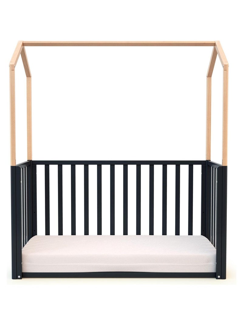 Cuna bebé casita evolutiva KASA madera Beige gris - Kiabi