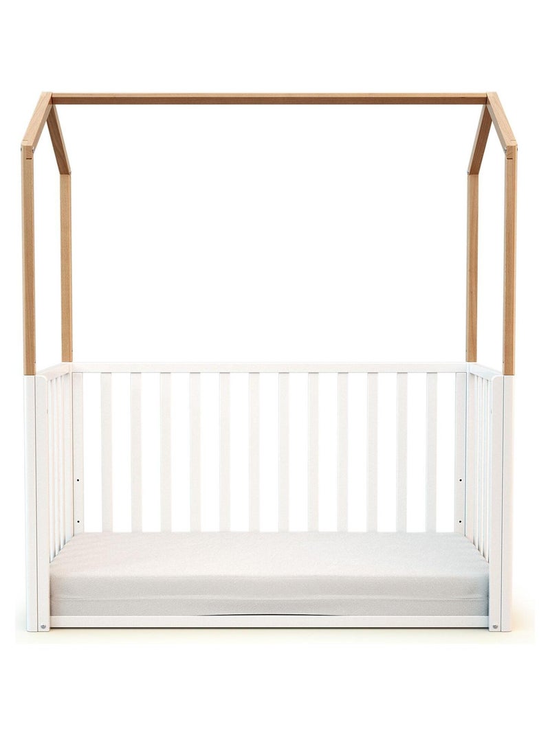 Cuna bebé casita evolutiva KASA madera Beige/Blanco - Kiabi