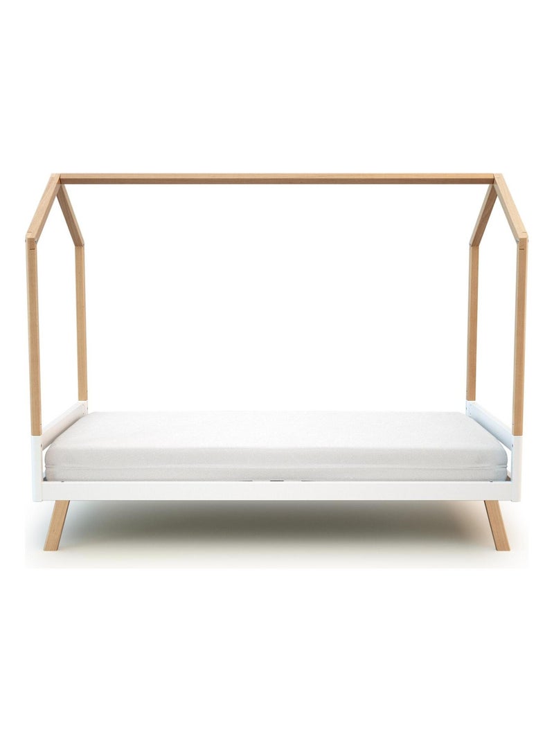 Cuna bebé casita evolutiva KASA madera Beige/Blanco - Kiabi