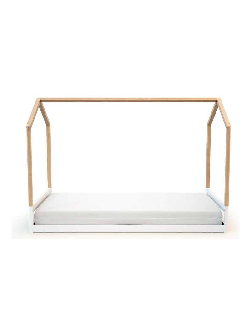 Cuna bebé casita evolutiva KASA madera Beige/Blanco - Kiabi