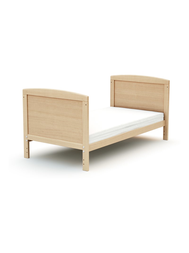Cuna bebé con lateral abatible con colchón LUNA madera Beige claro - Kiabi
