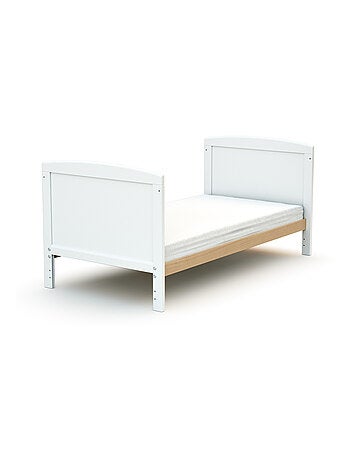 Cuna bebé con lateral abatible con colchón LUNA madera