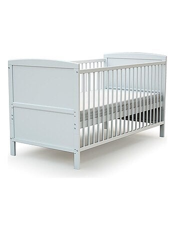 Cuna bebé con lateral abatible con colchón LUNA madera